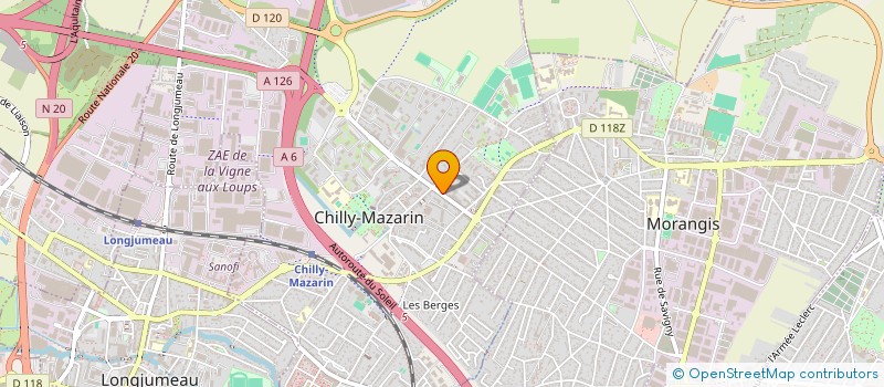 localisation de l'entreprise MSF à CHILLY-MAZARIN