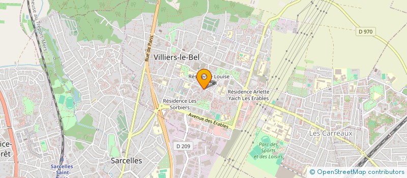 localisation de l'entreprise MSJ IMMOBILIER  VILLIERS-LE-BEL