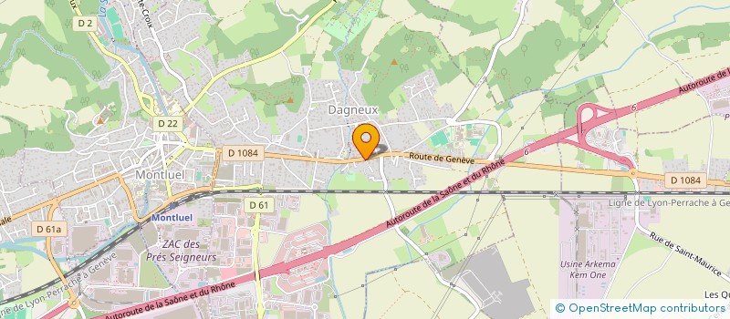 localisation de l'entreprise MSP DE DAGNEUX  DAGNEUX