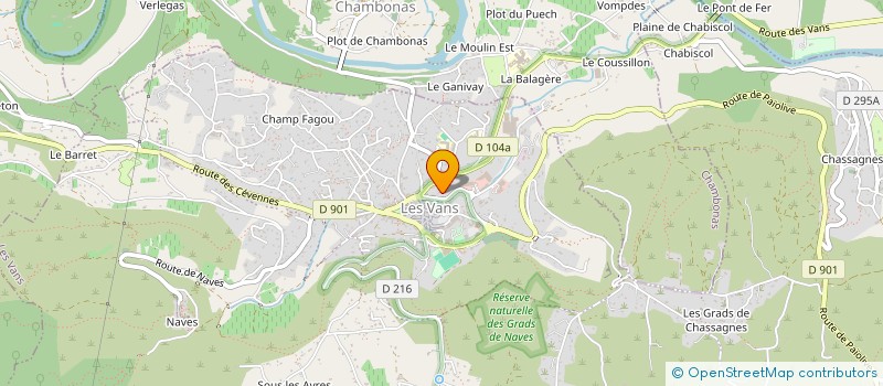 localisation de l'entreprise MSP DU PAYS DES VANS  LES VANS