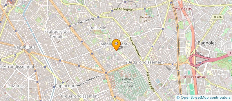 localisation de l'entreprise MSP MENILMONTANT  PARIS