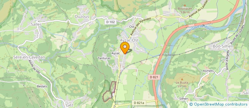 localisation de l'entreprise MSP PORTE DES GAVES  AYZAC-OST