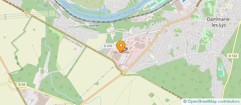 localisation de l'entreprise MT AUTO CONTROLE à DAMMARIE-LES-LYS