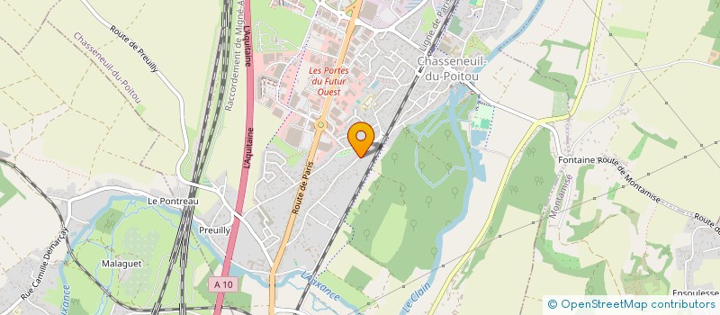 localisation de l'entreprise MT BATIMENT  CHASSENEUIL-DU-POITOU