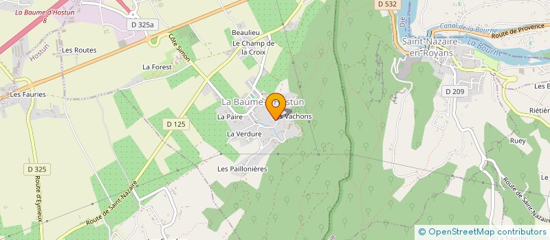 localisation de l'entreprise MT LABO à LA BAUME-D'HOSTUN