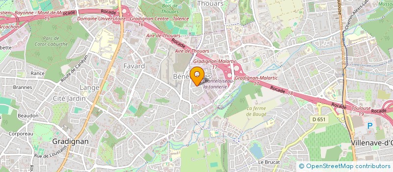 localisation de l'entreprise MT PLATRERIE 33  GRADIGNAN