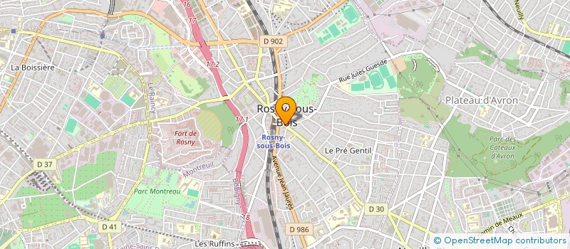 localisation de l'entreprise MT PRO à ROSNY-SOUS-BOIS