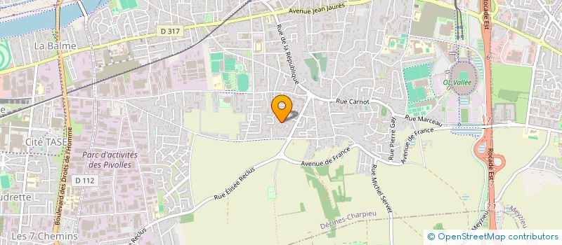 localisation de l'entreprise MT TRANSPORT  DECINES-CHARPIEU