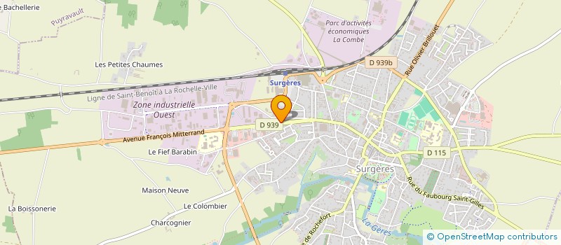 localisation de l'entreprise MT2D  SURGERES