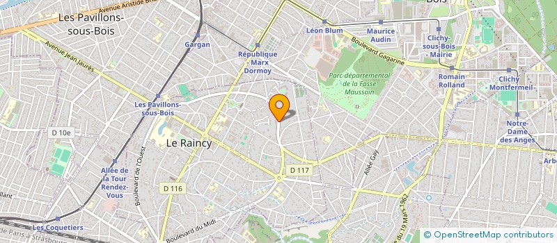 localisation de l'entreprise MT2S DIGITAL CONSULTING à LE RAINCY