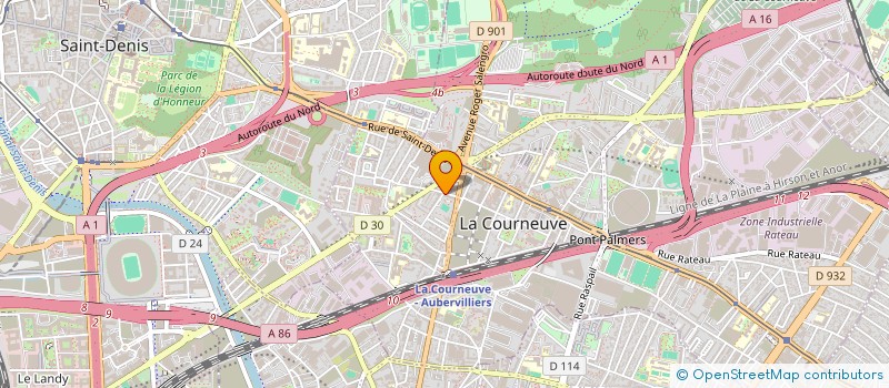 localisation de l'entreprise MTA  LA COURNEUVE