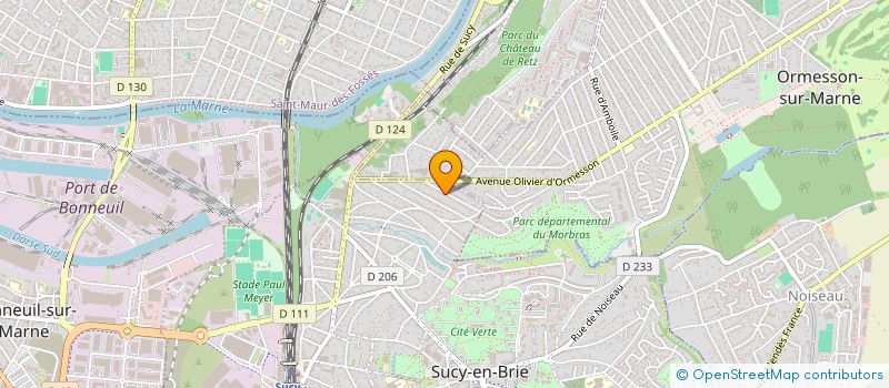 localisation de l'entreprise MTCE METRE TOUS CORPS D'ETAT à SUCY-EN-BRIE