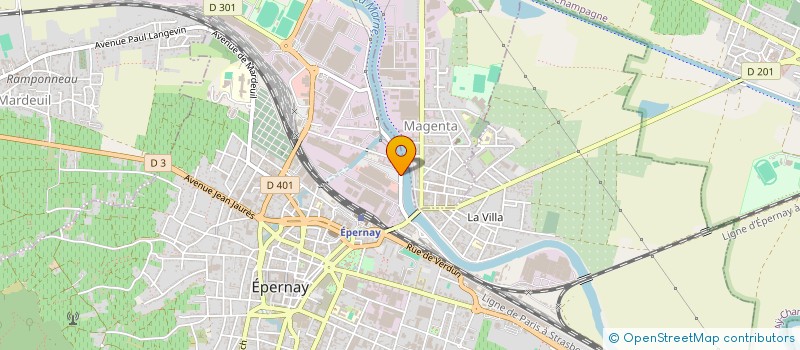 localisation de l'entreprise MTD OPTIQUE à EPERNAY