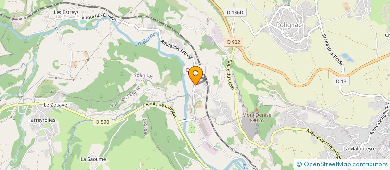 localisation de l'entreprise MTF  POLIGNAC