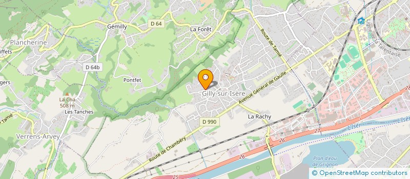 localisation de l'entreprise MTGH à GILLY-SUR-ISERE