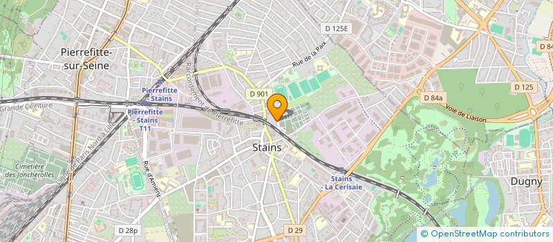localisation de l'entreprise MTI à STAINS