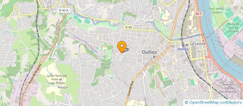 localisation de l'entreprise MTI COVER  OULLINS-PIERRE-BENITE