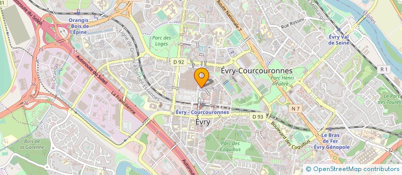 localisation de l'entreprise MTI METHODE à EVRY-COURCOURONNES