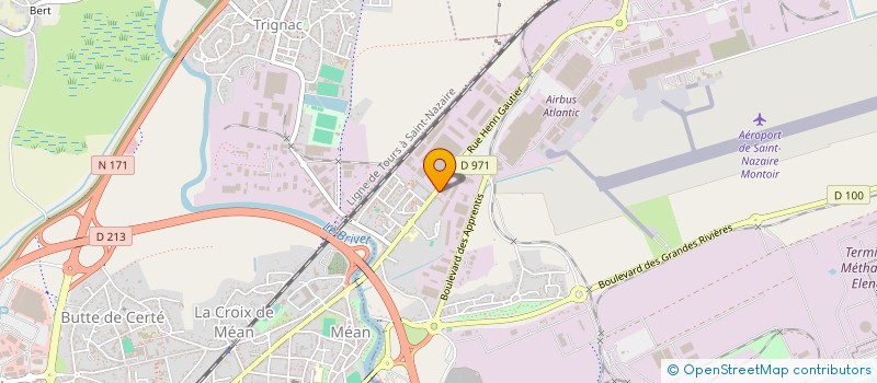 localisation de l'entreprise MTI - MONTAGE TUYAUTERIE INDUSTRIELLE  MONTOIR-DE-BRETAGNE