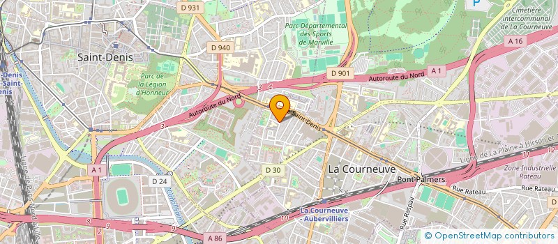 localisation de l'entreprise MTIMOSERVICES à LA COURNEUVE