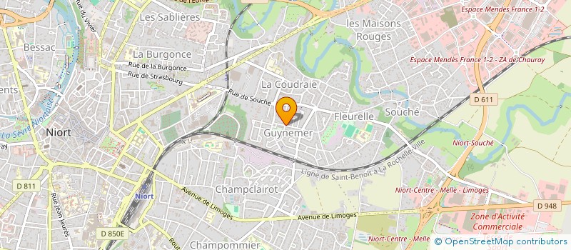 localisation de l'entreprise MTJ COUVERTURE à NIORT