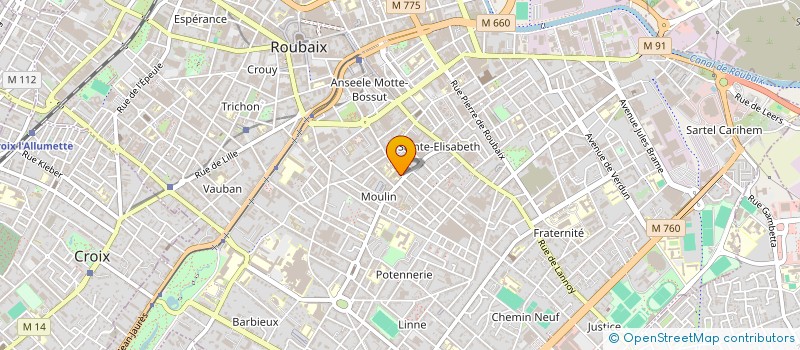 localisation de l'entreprise MTLF AUTOMOBILE  ROUBAIX