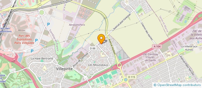 localisation de l'entreprise MTLS PRESTIGE  VILLEPINTE