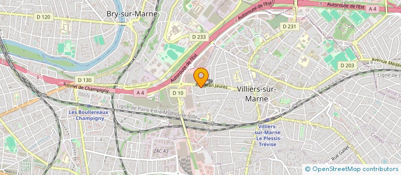 localisation de l'entreprise MTM ET ASSOCIES à VILLIERS-SUR-MARNE