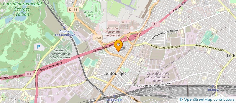 localisation de l'entreprise MTP à LE BOURGET