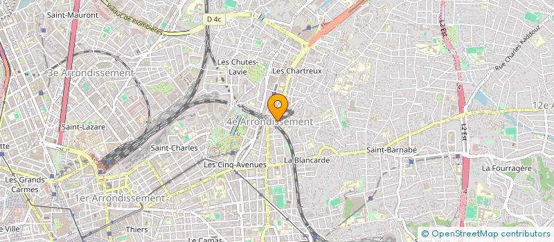 localisation de l'entreprise MTP MACONNERIE à MARSEILLE 4EME