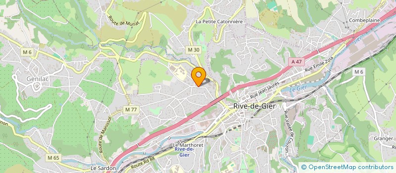 localisation de l'entreprise MTP TUYAUTERIE à RIVE-DE-GIER