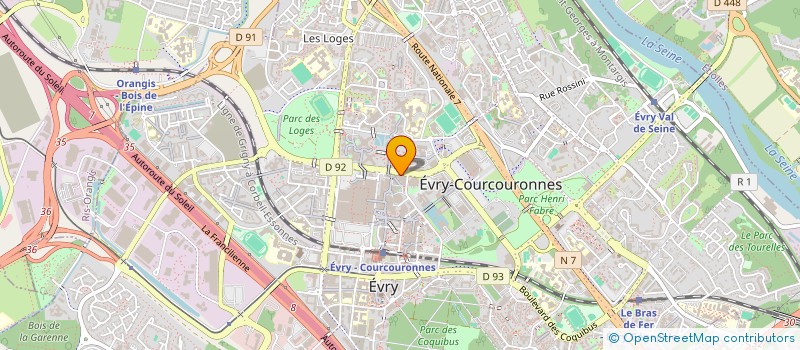 localisation de l'entreprise MTR à EVRY-COURCOURONNES