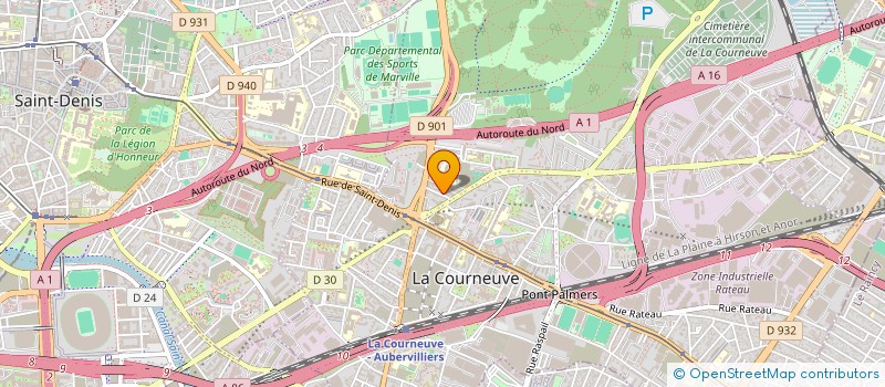 localisation de l'entreprise MTS à LA COURNEUVE