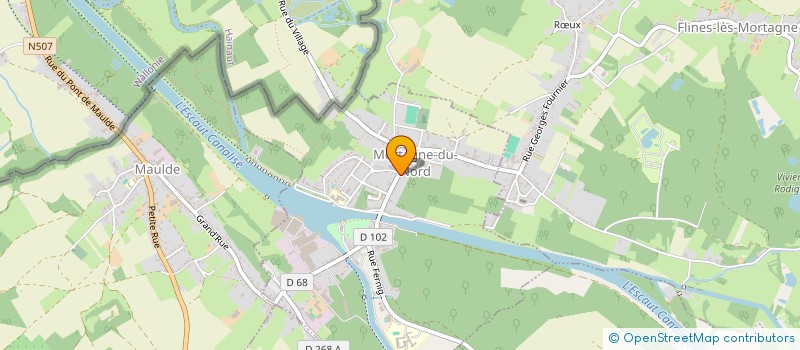 localisation de l'entreprise MTS ELEC  HASNON