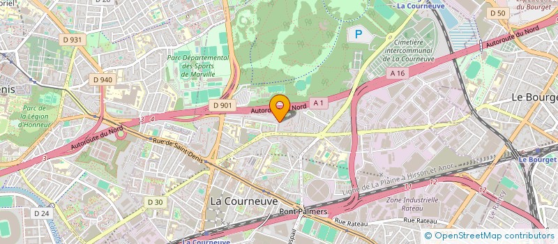 localisation de l'entreprise MTT à LA COURNEUVE