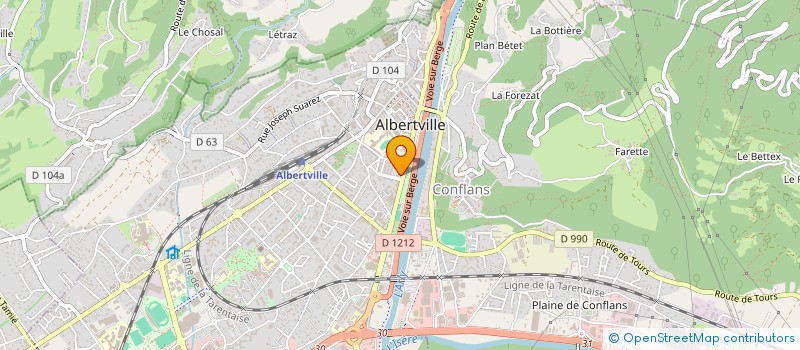localisation de l'entreprise MTV  ALBERTVILLE