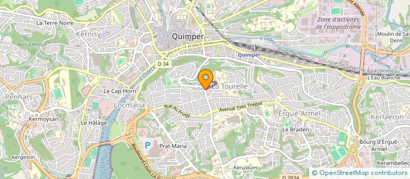 localisation de l'entreprise MTV à QUIMPER