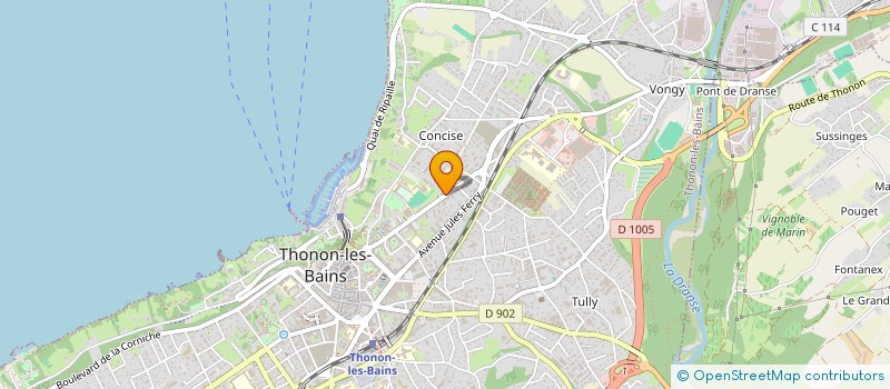 localisation de l'entreprise MUDRY IMMOBILIER à THONON-LES-BAINS