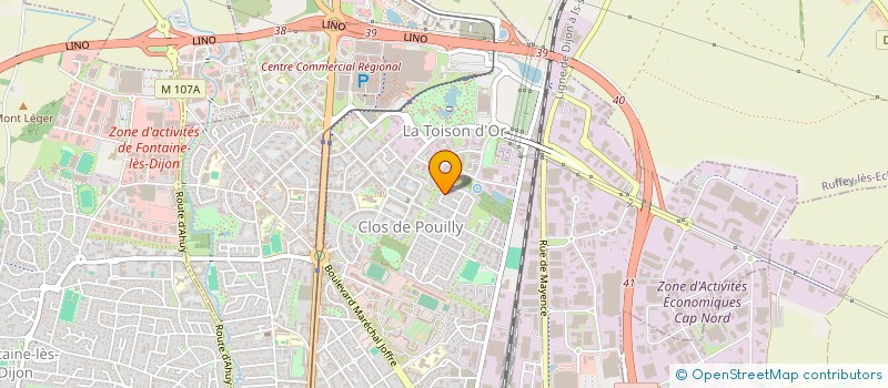 localisation de l'entreprise MUJO à DIJON