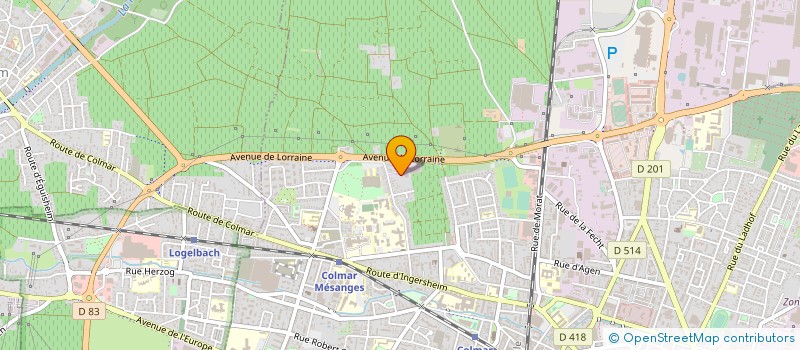 localisation de l'entreprise MULHOUSE ENROBES à COLMAR