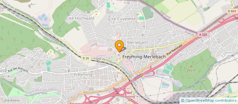 localisation de l'entreprise MULLER à FREYMING-MERLEBACH