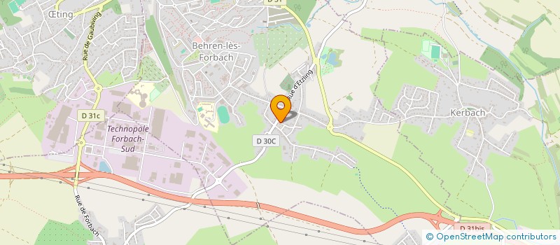 localisation de l'entreprise MULLER BERNARD  BEHREN-LES-FORBACH