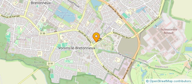 localisation de l'entreprise MULLER - DE ROBERT  VOISINS-LE-BRETONNEUX