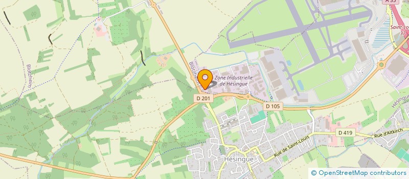 localisation de l'entreprise MULLER INVEST  HESINGUE