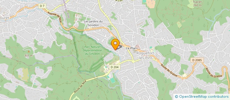 localisation de l'entreprise MULLER VGA204 à ROQUEFORT-LES-PINS