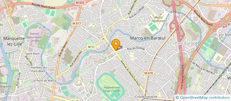 localisation de l'entreprise MULLI 39 à MARCQ-EN-BARŒUL