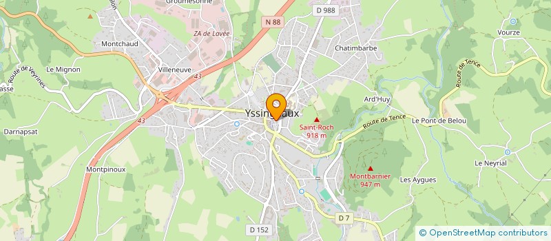 localisation de l'entreprise MULTI ASSURANCES  YSSINGEAUX