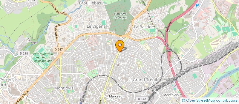 localisation de l'entreprise MULTI-COIFF' à LIMOGES