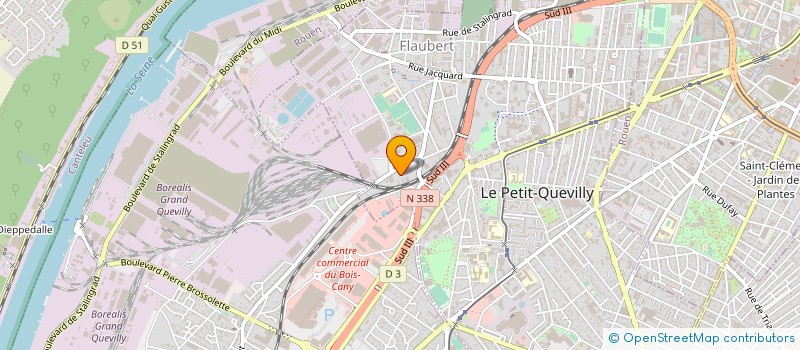 localisation de l'entreprise MULTI PNEUS NORMANDIE à LE PETIT-QUEVILLY