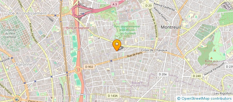 localisation de l'entreprise MULTI-SERVICES A.M.S à MONTREUIL